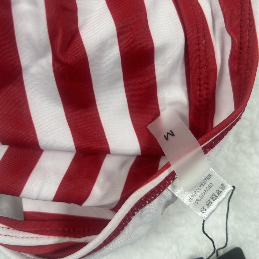 Aqua Eve Swimsuit Womens Medium USA Flag Star Stripe Halter One Piece Patriotic - Picture 7 of 13